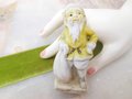 Vintage JAPAN Gnome Pixie Elf Santa Bisque Ceramic Porcelain Christmas Anytime Figurine Mid Century, VivianJoel.com