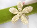 Vintage BSK Designer Brooch Orchid Flower Pin Corsage Seed Pearl Wedding Mid Century Jewelry Gift, VivianJoel.com
