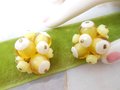 Vintage GERMANY Yellow Earrings Cluster Bead Clip On Plastic Retro Kitsch Mid Century Jewelry Gift,  VivianJoel.com