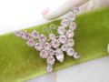 Vintage JULIANA Verified Brooch Butterfly Ice Clear Rhinestone Pin Figural Bug Insect Designer Jewelry Gift Mid Century, VivianJoel.com
