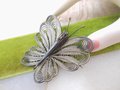 Vintage Cannetille Butterfly Moth Pin Brooch Insect Bug Ornate Silver Figural Mid Century Jewelry Gift, VivianJoel.com
