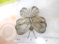 Vintage Cannetille Butterfly Moth Pin Brooch Insect Bug Ornate Silver Figural Mid Century Jewelry Gift, VivianJoel.com