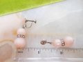 Vintage Pink Earrings Moonglow Bead Screw Back Rhinestone Rondelle Plastic Dangle Drop Jewelry Gift Mid Century, VivianJoel.com