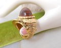 Vintage VENDOME Chunky Ring Elephant Statement Cocktail Costume Figural Size 7 Designer Jewelry Mid Century, VivianJoel.com