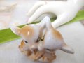 Vintage JAPAN Big Eye Deer Fawn Miniature Ceramic Porcelain Figurine Christmas Anytime Reindeer Mid Century Gift *as is*, VivianJoel.com