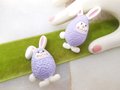 Vintage LOT 2 Easter Bunny Rabbit Egg Pin Brooch Designer AVON Plastic Resin Collectible Jewelry Gift, VivianJoel.com