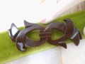 Vintage BAKELITE Flying Bird Brooch Bow Pin Carved Chocolate Brown Old Plastic Mid Century Jewelry Gift, VivianJoel.com