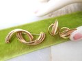 Vintage VAN DELL Gold Fill Brooch Earrings Set Screw Back Minimalist GF Petite Pin Designer Mid Century Jewelry Gift, VivianJoel.com
