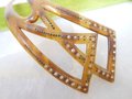 Vintage Art Deco Nouveau Hair Comb Rhinestone Celluloid Bakelite ERA Pave Crystal Plastic Mid Century Jewelry, VivianJoel.com