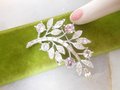 Vintage LISNER Ice Brooch Clear Leaf Flower Pin Designer Rhinestone Crystal Mid Century Jewelry Gift, VivianJoel.com