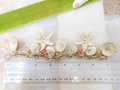 Vintage GERMANY Seashell Starfish Chunky Charm Bracelet Confetti Resin Summer Beachwear Mid Century Jewelry Gift, VivianJoel.com
