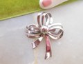 Vintage Van Dell STERLING SILVER Brooch Bow Ribbon Pin Pendant 925 Figural Designer Jewelry Gift Mid Century, VivianJoel.com
