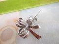 Vintage Van Dell STERLING SILVER Brooch Bow Ribbon Pin Pendant 925 Figural Designer Jewelry Gift Mid Century, VivianJoel.com