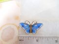 Vintage HROAR PRYDZ Norway STERLING Silver Butterfly Brooch Blue Enamel Guilloche Figural Pin 925 Mid Century Jewelry, VivianJoel.com