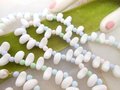 Vintage Milk Glass Bead Necklace Pastel Pink Blue Green Repurpose Reuse Restring Jewelry Mid Century Gift, VivianJoel.com