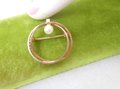Vintage EKELUND Pearl Brooch Gold Fill Designer Pin GF Petite Filigree Wreath Circle Jewelry Mid Century Gift, VivianJoel.com