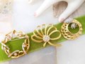 Vintage LOT 3 Rhinestone Brooch Clear Crystal Wreath Pin Brooch MAMSELLE Ribbon Bow Gold Plate Designer Mid Century Jewelry, VivianJoel.com