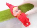 Vintage Pixie Elf Christmas Anytime Kitschy Cute Knee Hugger Tinsel Plastic Kitschmas Japan Mid Century, VivianJoel.com