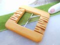 Vintage BAKELITE Belt Buckle Clasp Clip Carved Mustard Butterscotch Art Deco Old Plastic Jewelry Gift Mid Century, VivianJoel.com