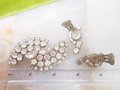 Vintage Old Hollywood Glam Brooch Earrings Set Ice Clear Crystal Pin Rhinestone Mid Century Jewelry Gift, VivianJoel.com