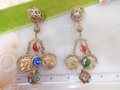 Vintage Huge Coin Moghul Earrings Clip On Drop Dangle Chandelier Chunky Fab Shoulder Duster Statement Runway Jewelry Gift, VivianJoel.com