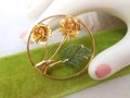 Vintage SORRENTO Jade Brooch Gold Fill 12K Pin Flower Rose Designer Wreath GF Mid Century Jewelry Gift, VivianJoel.com