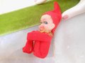 Vintage Pixie Elf Christmas Anytime Kitschy Cute Knee Hugger Tinsel Plastic Kitschmas Japan Mid Century, VivianJoel.com