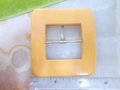 Vintage BAKELITE Belt Buckle Clasp Clip Carved Mustard Butterscotch Art Deco Old Plastic Jewelry Gift Mid Century, VivianJoel.com