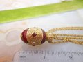 Vintage JOAN RIVERS Designer Egg Pendant Charm Necklace Ornate Red Enamel Crystal Rhinestone Jewelry Collectible Gift IOB, VivianJoel.com
