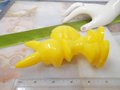 Vintage Rabbit Bunny Easter Candy Container Holder Hard Plastic Yellow NOS Kitschy Cute Mid Century, VivianJoel.com