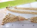 Vintage MARVELLA Pendant Necklace Fringe Chain Tassel Multi Strand Swingy Designer Mid Century Jewelry Gift, VivianJoel.com