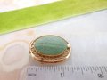 Vintage Jade Gold Fill Designer Pin Brooch Pendant GF Filigree SARAH COVENTRY Jewelry Gift Mid Century, VivianJoel.com