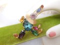 Vintage CORO Clown Brooch Crystal Rhinestone Pin Fruit Salad Circus Figural Designer Mid Century Jewelry Gift, VivianJoel.com