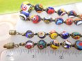 Vintage Millefiori Bead Long 25" Necklace Million Flower Art Glass Venetian Murano Jewelry Gift Mid Century, VivianJoel.com