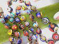Vintage Millefiori Bead Long 25" Necklace Million Flower Art Glass Venetian Murano Jewelry Gift Mid Century, VivianJoel.com