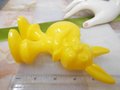 Vintage Rabbit Bunny Easter Candy Container Holder Hard Plastic Yellow NOS Kitschy Cute Mid Century, VivianJoel.com
