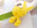 Vintage Rabbit Bunny Easter Candy Container Holder Hard Plastic Yellow NOS Kitschy Cute Mid Century, VivianJoel.com