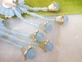 Vintage Huge Blue Earrings Dangle Drop Plastic Bead Shoulder Duster Jumbo 80s Jewelry Gift Mid Century, VivianJoel.com