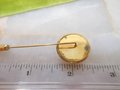 Vintage GOLD FILL Stick Pin Brooch Domed Golden Honey Brown Tree Resin Lapel Mid Century Jewelry Gift, VivianJoel.com