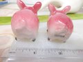 Vintage Pig JAPAN Salt Pepper Shaker Set Kitschy Cute Pink Ceramic Cottage Farmhouse Clutter Figurine Mid Century, VivianJoel.com