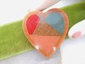 Vintage Mosaic Inlay Heart Brooch Pin Lucite Plastic Modernist Abstract Lee SandsValentine Love Jewelry Gift, VivianJoel.com