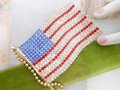 Vintage HUGE USA Flag Brooch Rhinestone Crystal Patriotic Pin Statement Runway Mid Century Jewelry Gift, VivianJoel.com