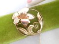 Vintage CARL ART Flower Brooch Gold Fill GF Trumpet Lily Patent Pin 1941 Designer Mid Century Gift, VivianJoel.com