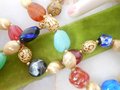 Vintage NAPIER Art Glass Bead Necklace Chain Chunky End of Day Classic Designer Mid Century Jewelry Gift, VivianJoel.com