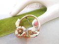 Vintage DIANA Flower Brooch Designer Wreath Pin GF Gold Fill Gold Overlay Mid Century Jewelry Gift, VivianJoel.com