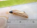 Vintage SWAROVSKI Swan Logo Brooch Designer High Heel Pin Spectator Pump Shoe Crystal Black Enamel Jewelry Gift, VivianJoel.com