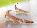 Vintage Miniature Dinosaur Set Lot Trio JAPAN Bone China Bisque Porcelain Animal Figurine Family Mid Century Gift, VivianJoel.com
