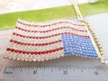 Vintage HUGE USA Flag Brooch Rhinestone Crystal Patriotic Pin Statement Runway Mid Century Jewelry Gift, VivianJoel.com