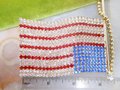 Vintage HUGE USA Flag Brooch Rhinestone Crystal Patriotic Pin Statement Runway Mid Century Jewelry Gift, VivianJoel.com
