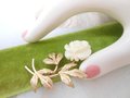 Vintage VAN DELL Brooch Carved Rose Flower Pin Gold Fill Designer Mid Century GF Jewelry Gift, VivianJoel.com